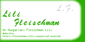 lili fleischman business card